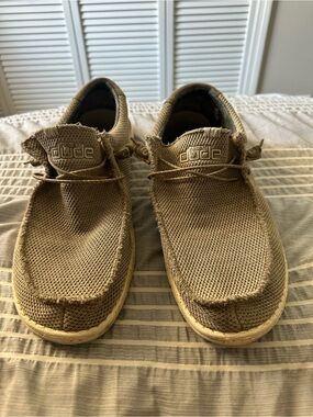 Hey Dude Wally Knit Slip-On Shoes - Beige